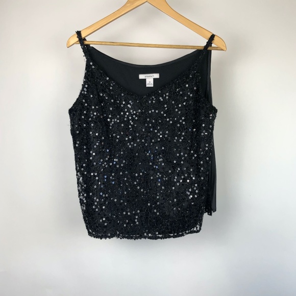 Dress Barn Tops - Dressbarn Womens Top Sz 14 Black Sequins Tank Top